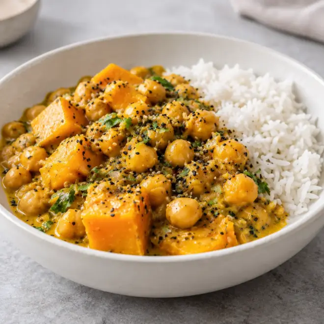 Curry courge butternut : recette crémeuse facile