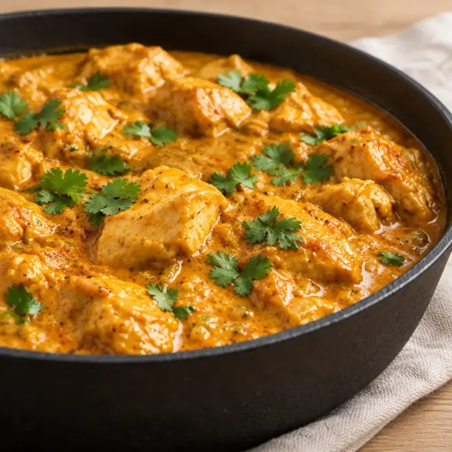 Curry de poulet crémeux facile et onctueux