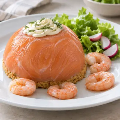 Dôme de saumon recette fraîche et croustillante