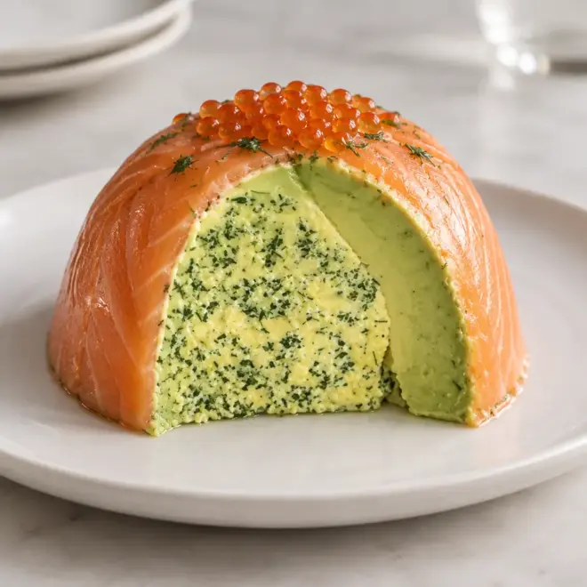 Dôme de saumon fumé à l’avocat facile