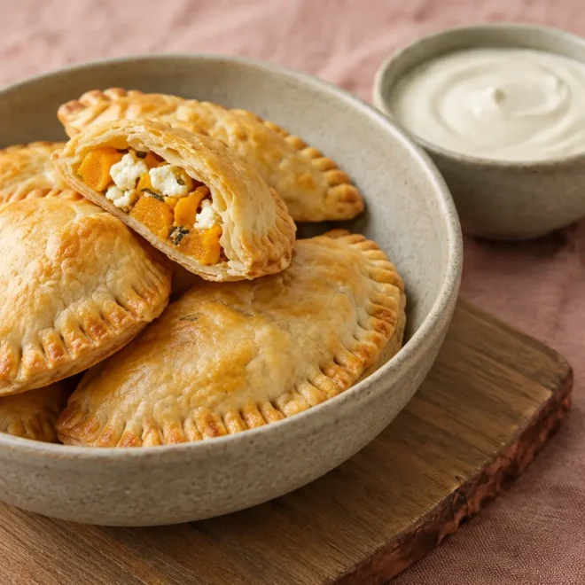 Empanadas potiron-feta croustillantes et fondantes