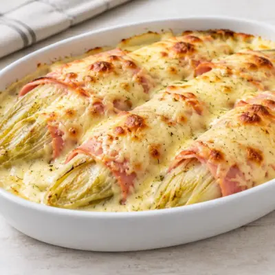 Endives au jambon gratinées faciles et crémeuses