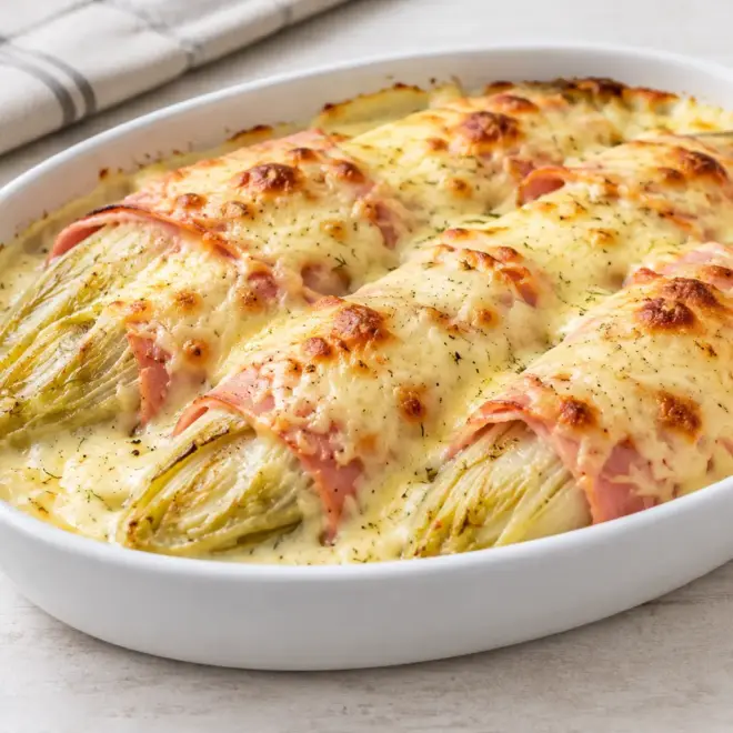 Endives au jambon gratinées faciles et crémeuses