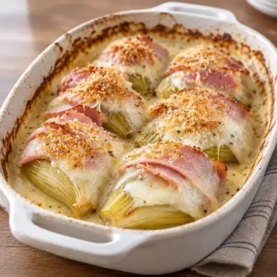 Endives au jambon recette facile et gratinée