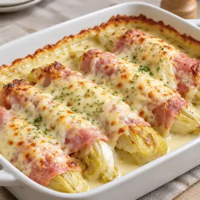 Endives au jambon recette facile et gratinée