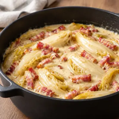 Endives crémeuses recette facile en cocotte
