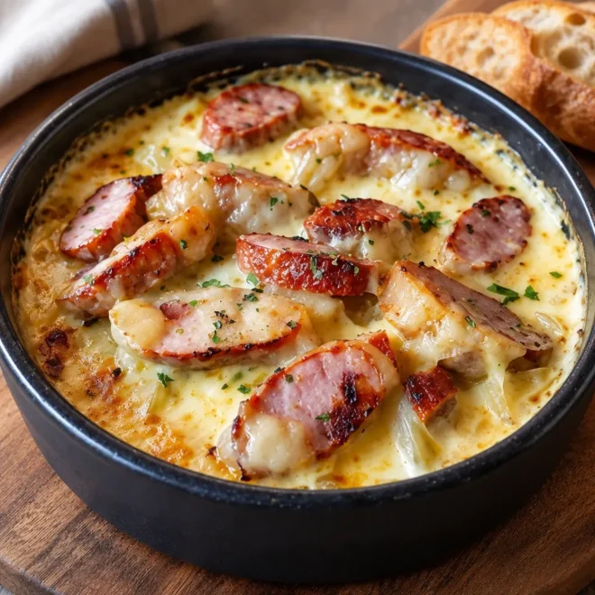 Endives gratinées aux saucisses : recette fondante