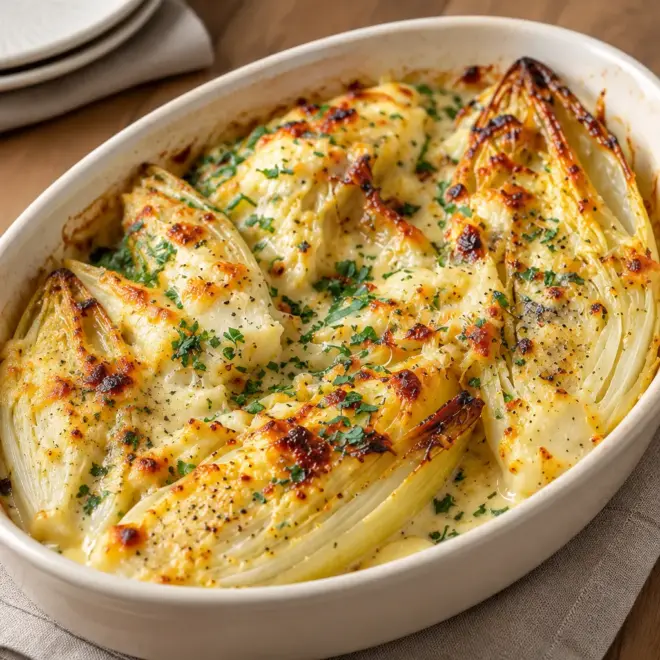 Endives gratinées recette crémeuse et dorée