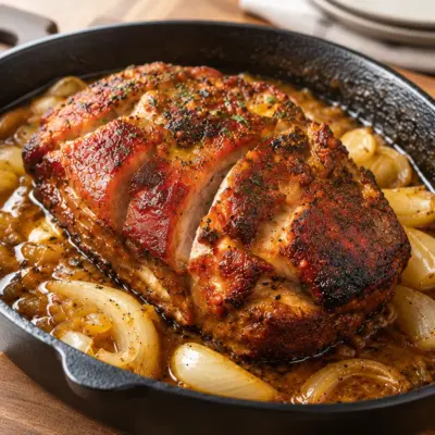 Épaule de porc braisée fondante en cocotte