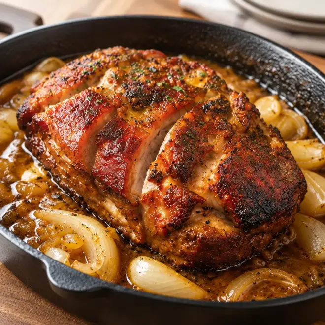 Épaule de porc braisée fondante en cocotte