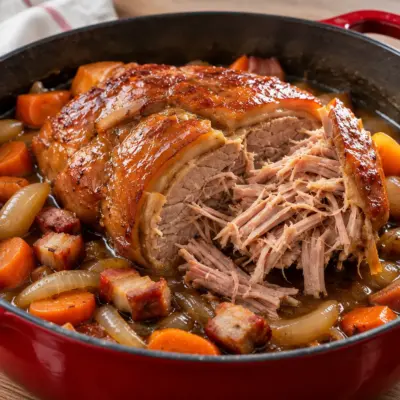 Épaule de porc braisée : recette fondante en cocotte