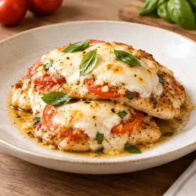 Escalope de poulet mozzarella tomates facile