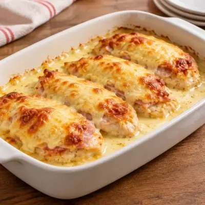 Escalopes de poulet gratinées faciles et crémeuses