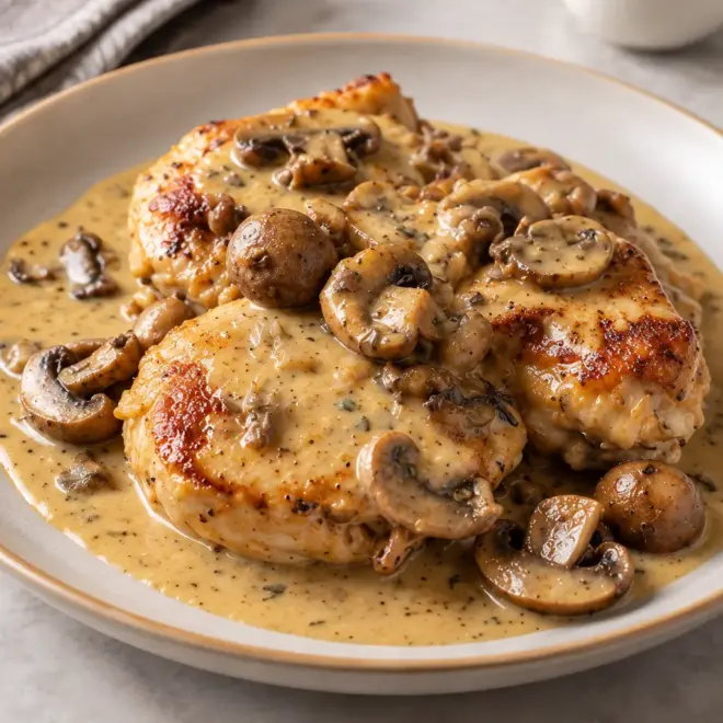 Escalopes de volaille aux champignons facile