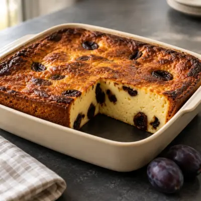 Far breton recette aux pruneaux, dense et doré