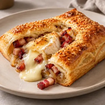 Feuilleté au bacon et au brie facile
