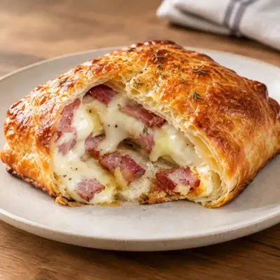 Feuilleté au brie et au jambon facile