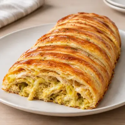 Feuilleté au poulet recette facile et fondante