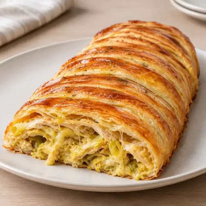 Feuilleté au poulet recette facile et fondante