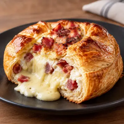 Feuilleté camembert bacon facile et fondant