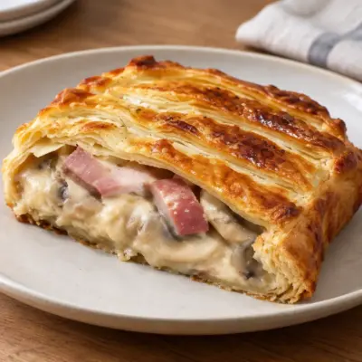 Feuilleté champignons jambon : recette croustillante