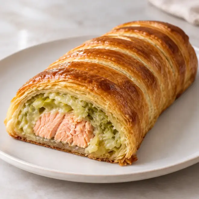 Feuilleté de saumon recette dorée et fondante