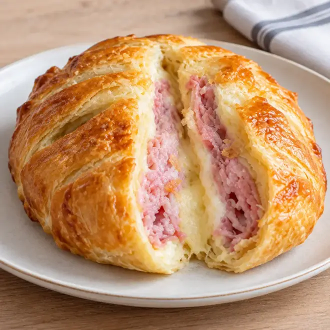Feuilleté jambon-fromage facile et croustillant