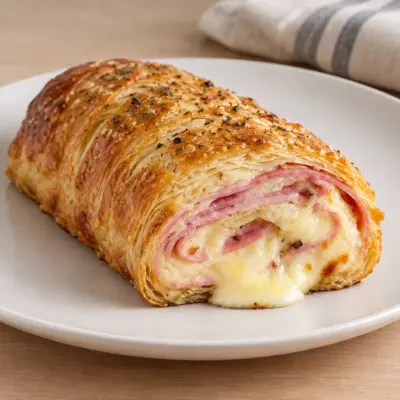 Feuilleté jambon-fromage facile et fondant