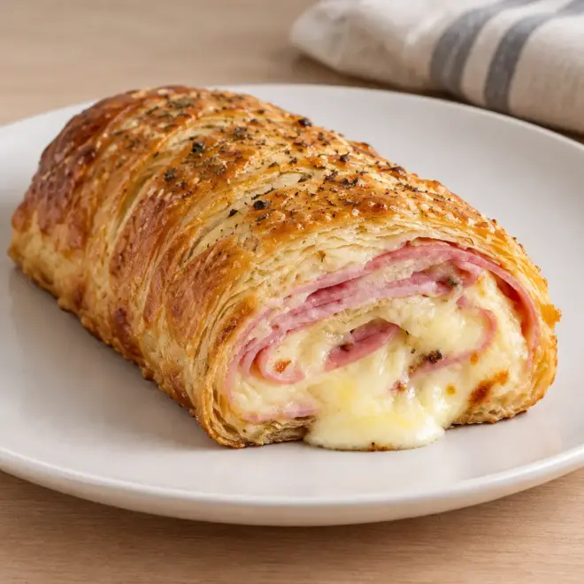 Feuilleté jambon-fromage facile et fondant