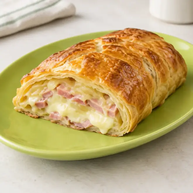 Feuilleté jambon fromage facile et fondant