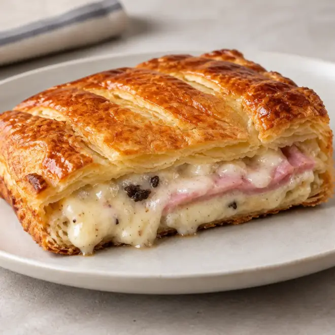 Feuilleté jambon-truffe facile et croustillant