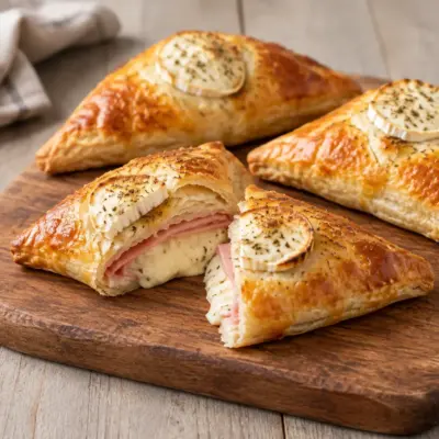 Feuilletés chèvre jambon faciles et dorés