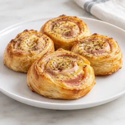 Feuilletés jambon fromage faciles et dorés