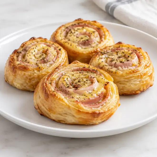 Feuilletés jambon fromage faciles et dorés