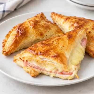 Feuilletés jambon fromage faciles et dorés
