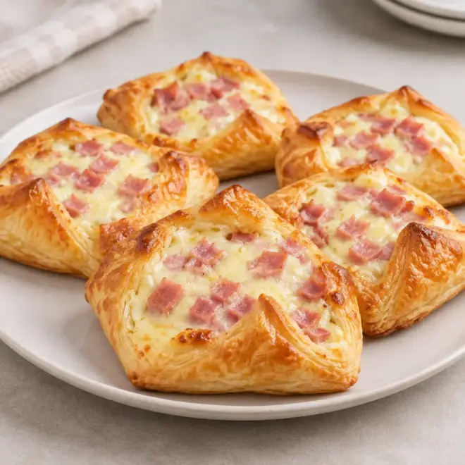 Feuilletés au jambon et au fromage faciles
