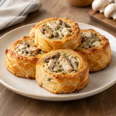 Feuilletés au poulet et aux champignons faciles