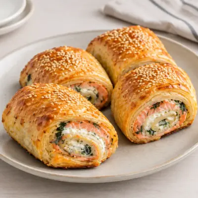 Feuilletés au saumon frais faciles et croustillants