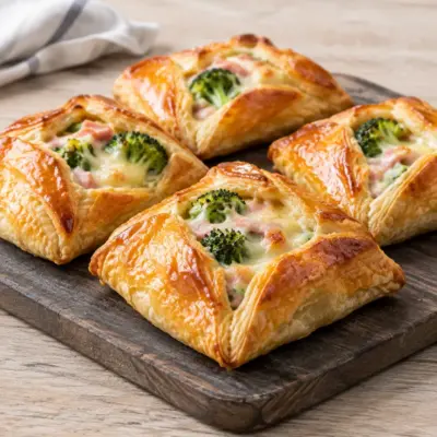 Feuilletés brocoli jambon fromage faciles
