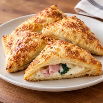 Feuilletés jambon-fromage aux épinards faciles