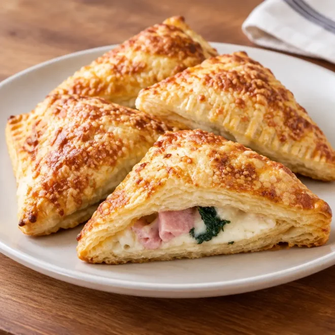 Feuilletés jambon-fromage aux épinards faciles