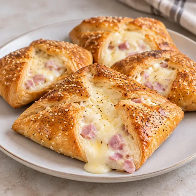Feuilletés jambon-fromage faciles et croustillants
