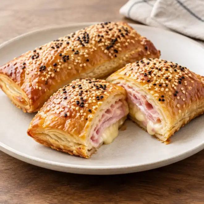 Feuilletés jambon fromage faciles et croustillants