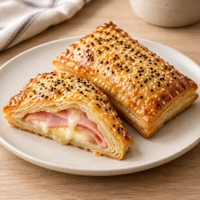 Feuilletés jambon-fromage faciles et dorés