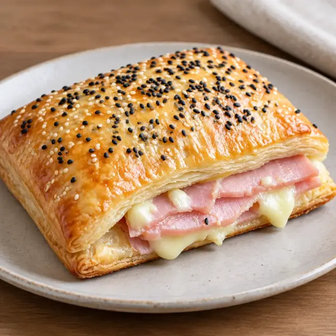 Feuilletés jambon fromage faciles et dorés