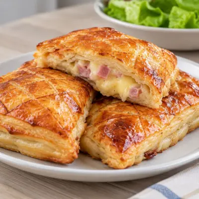 Feuilletés jambon fromage faciles et croustillants