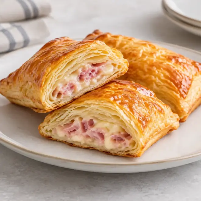 Feuilletés jambon fromage faciles et dorés