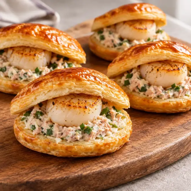 Feuilletés Saint-Jacques thon, recette crémeuse