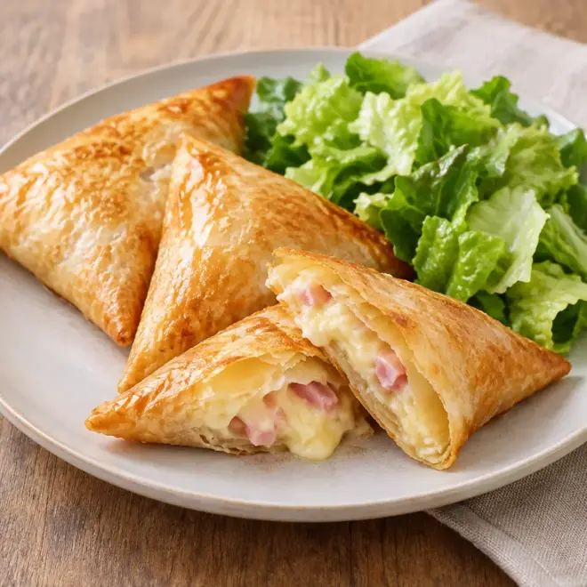 Feuilletés jambon fromage croustillants et fondants