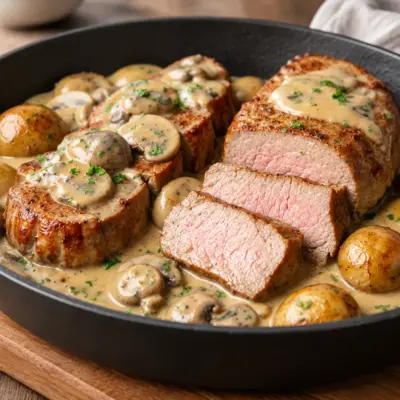 Filet mignon aux champignons facile et crémeux